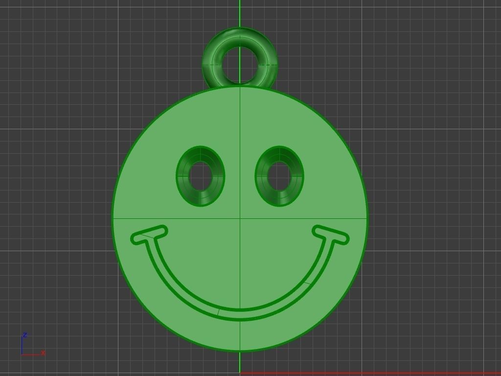 Smile Pendant Pendente Charm Smile 3D print model_6