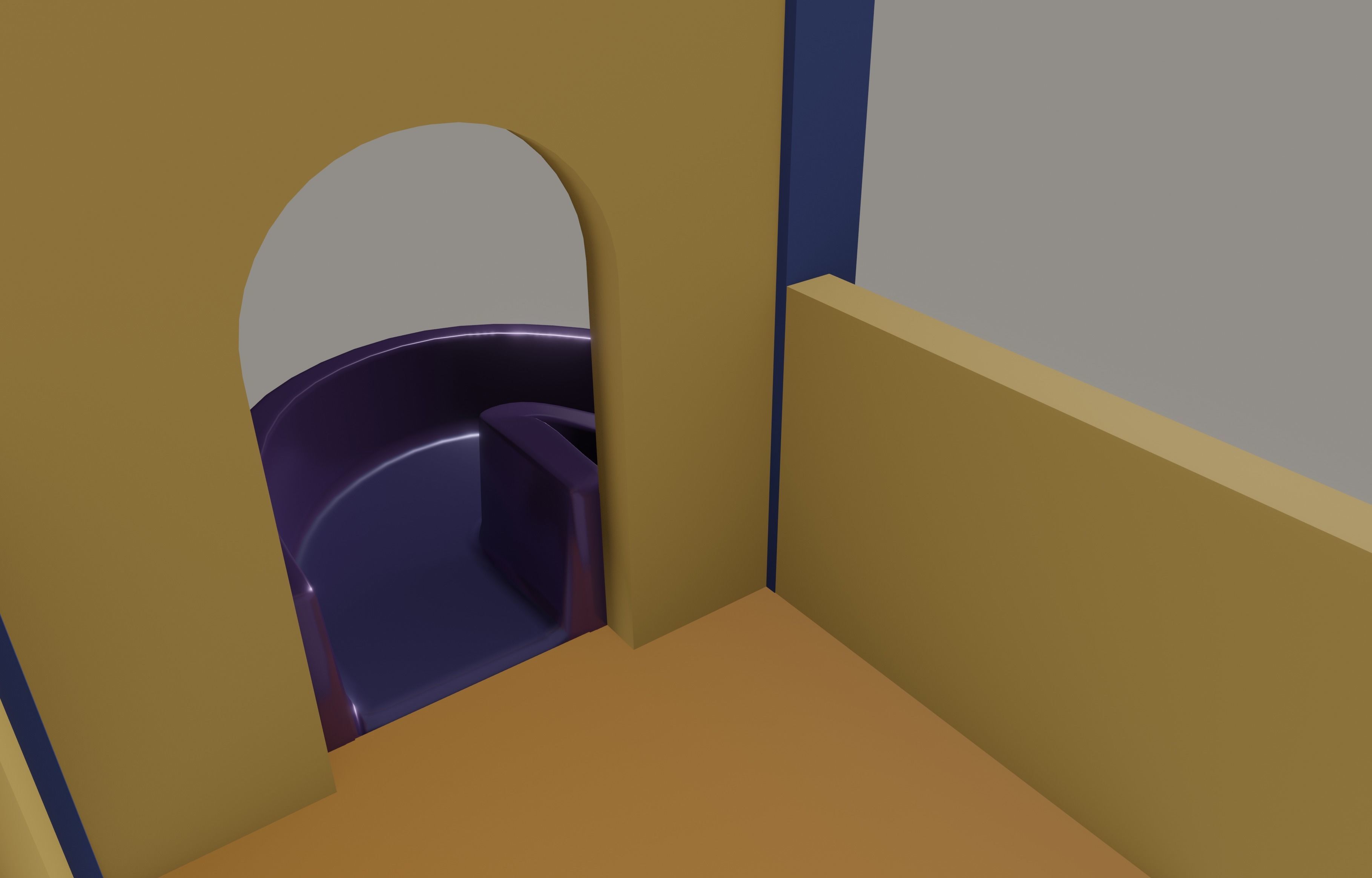 Playground Slide House Low-poly 3D model_11