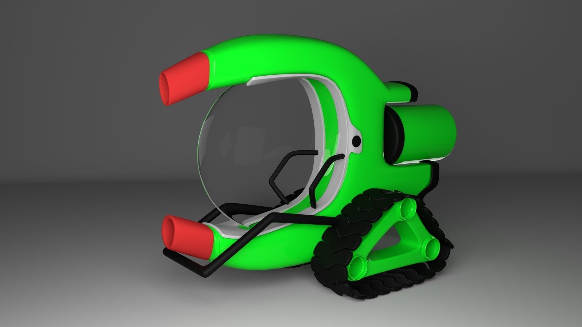 Magnet Robot Car Low-poly 3D model_1