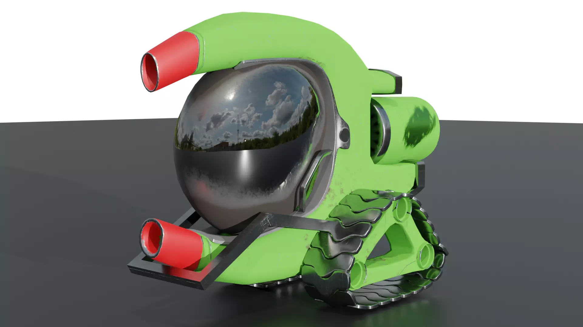 Magnet Robot Car Low-poly 3D model_0