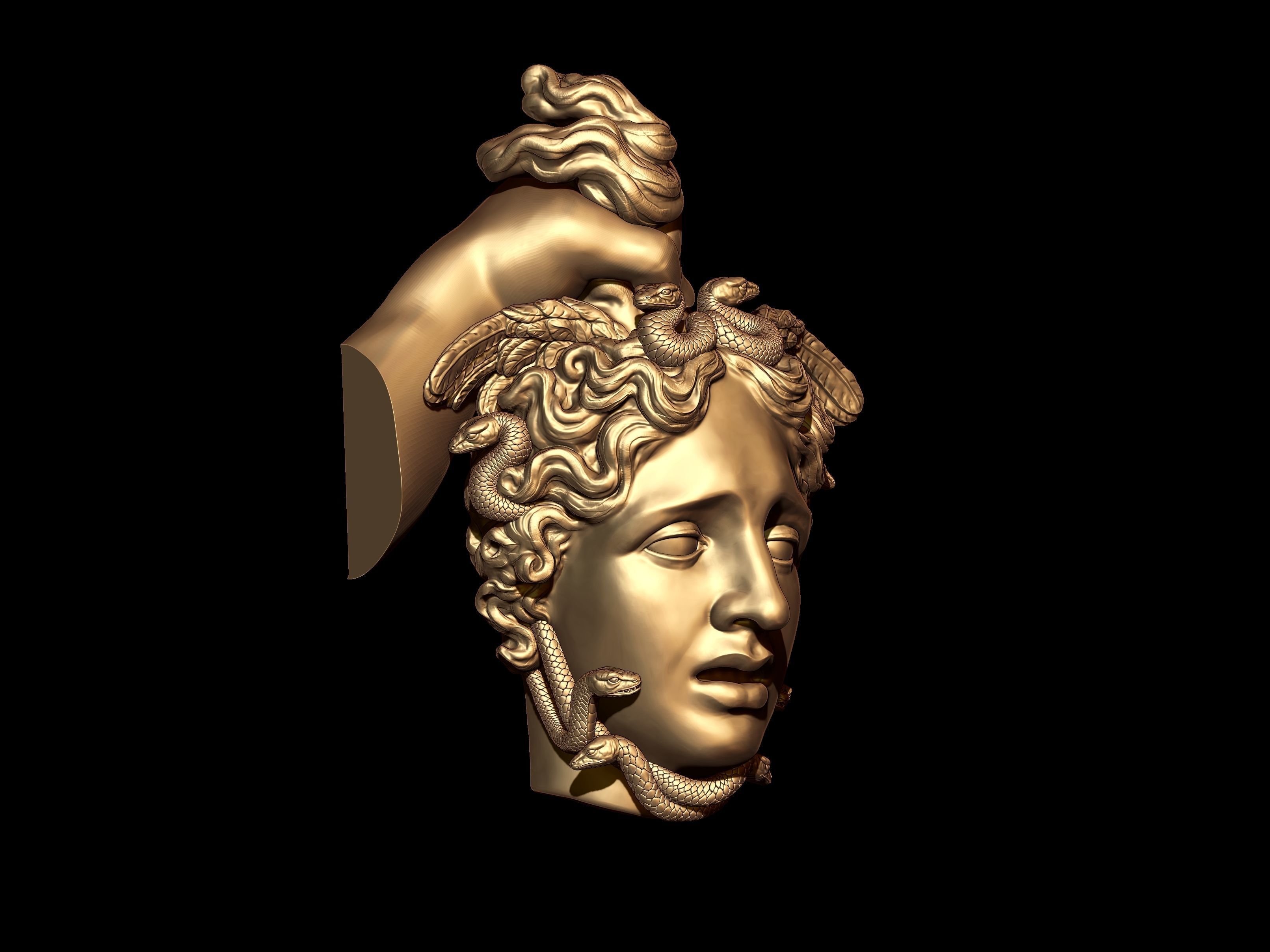 Severed head of Medusa 3D print model_1