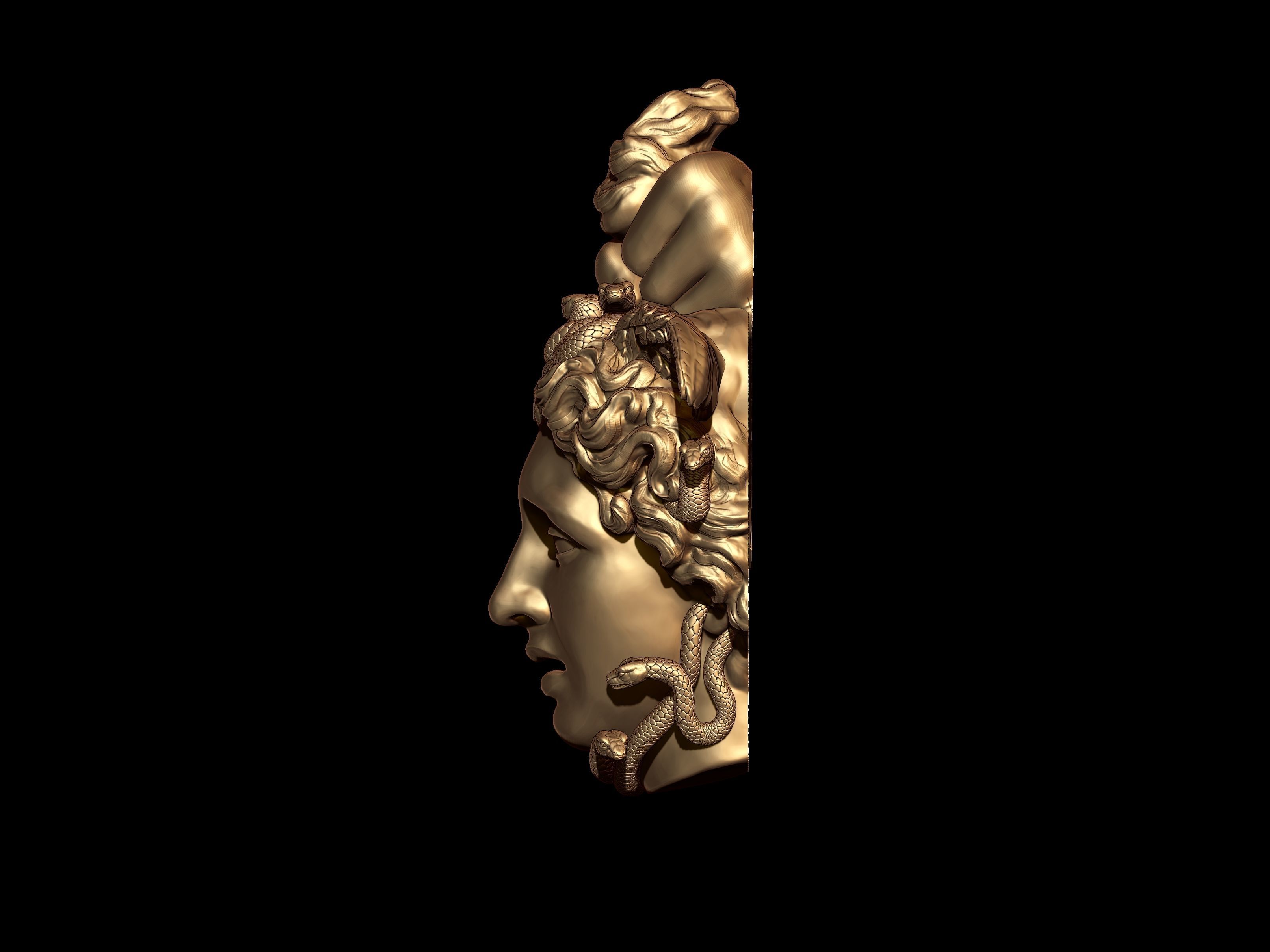 Severed head of Medusa 3D print model_2