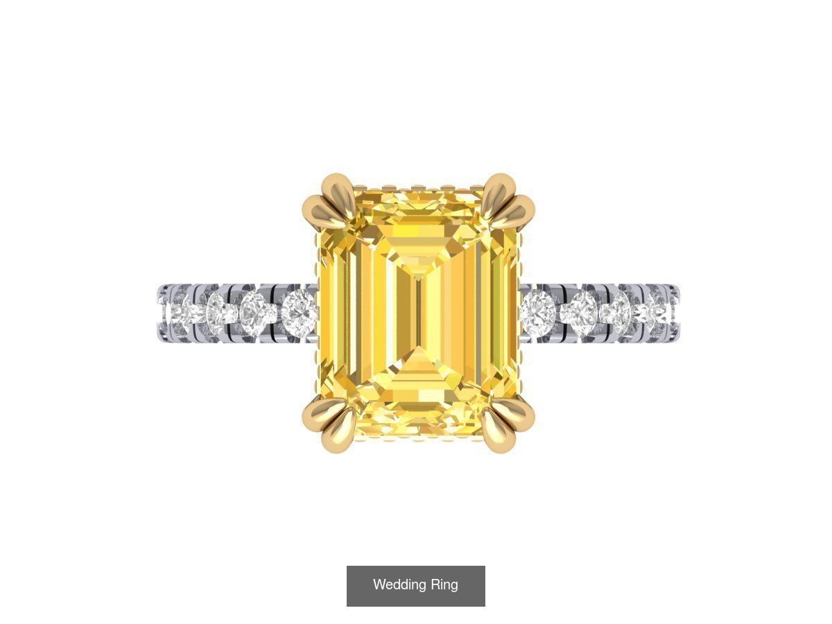 Emerald Ring Collatction 3D Model Collection_6