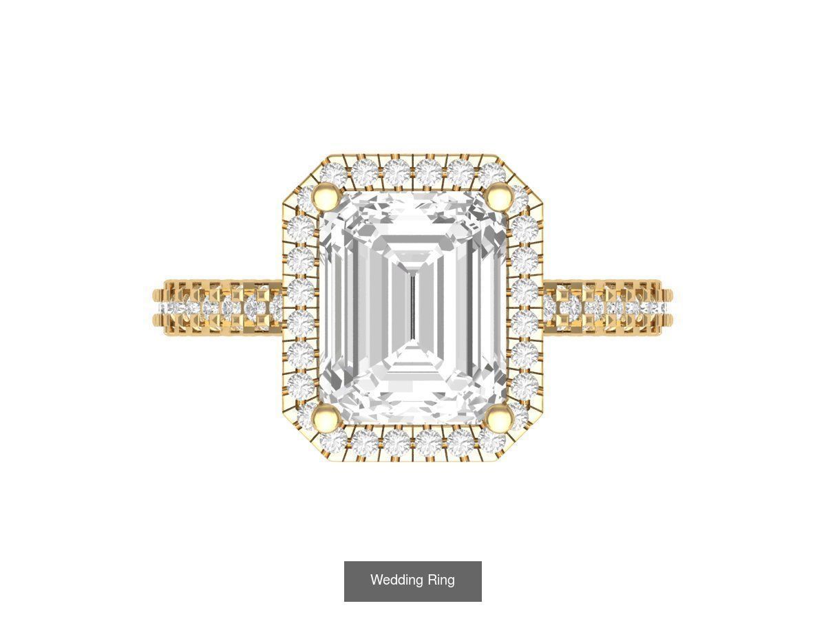 Emerald Ring Collatction 3D Model Collection_7