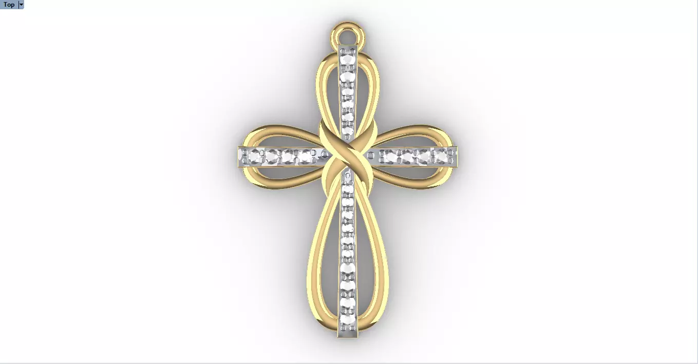 CROSS DIAMOND PENDANT 3D print model