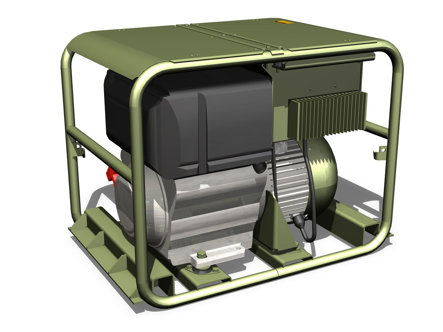 Military diesel generator 3D model_3