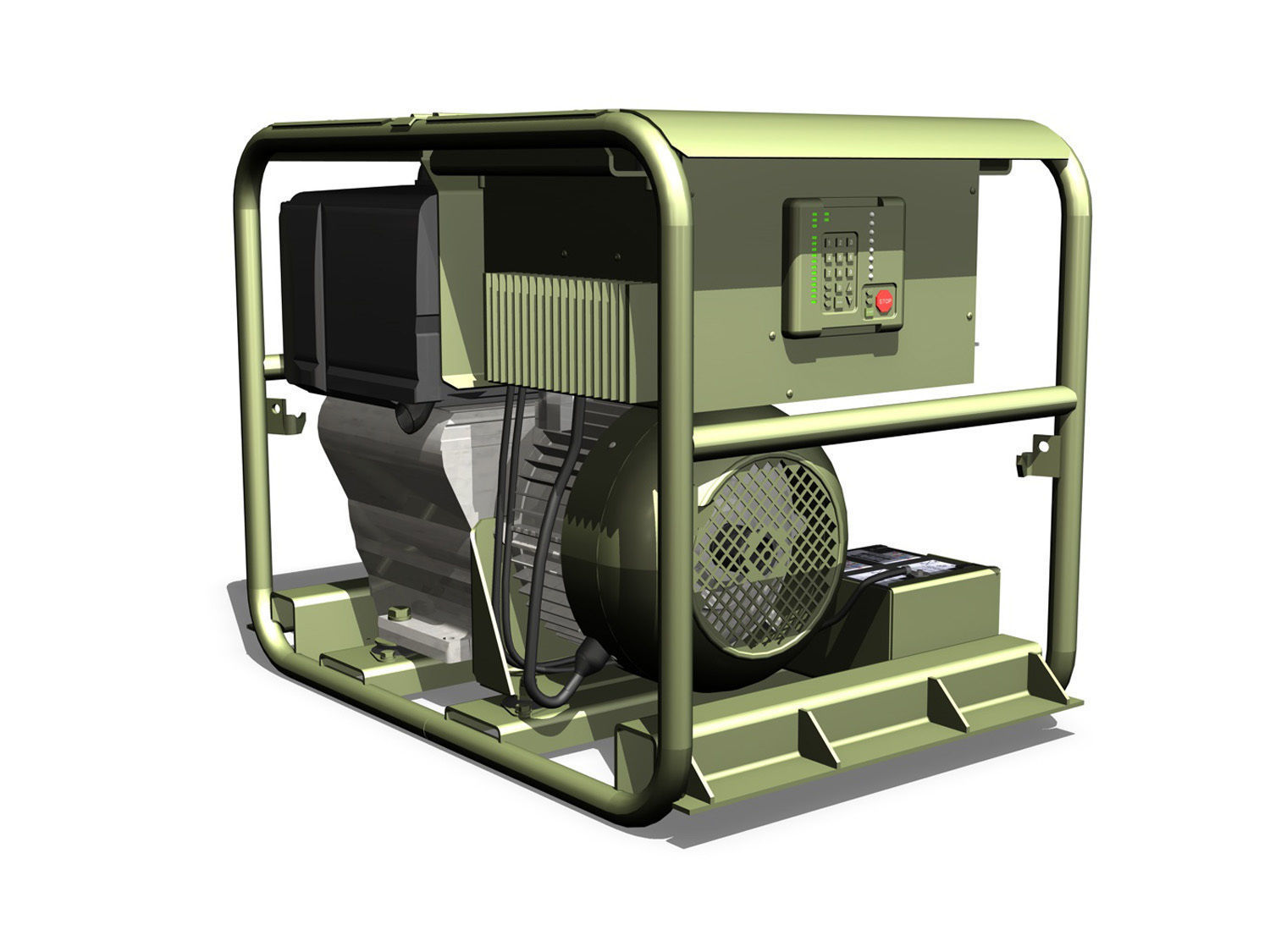Military diesel generator 3D model_5