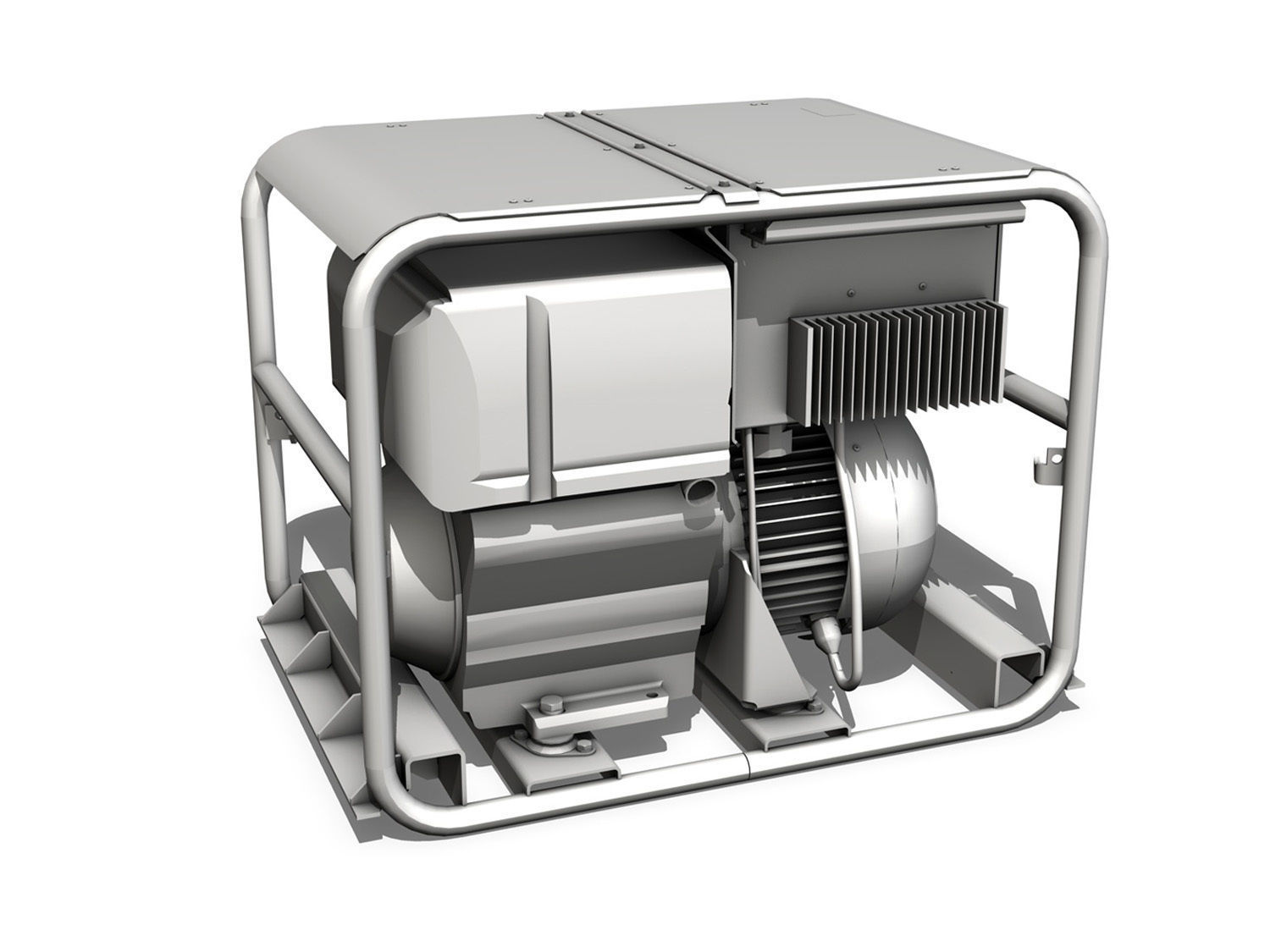 Military diesel generator 3D model_8