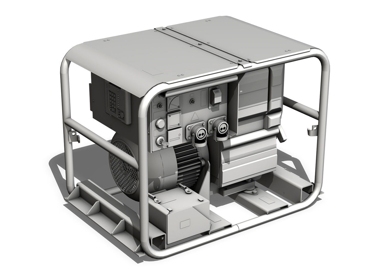 Military diesel generator 3D model_7