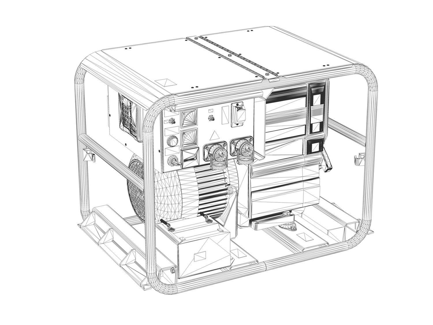 Military diesel generator 3D model_9