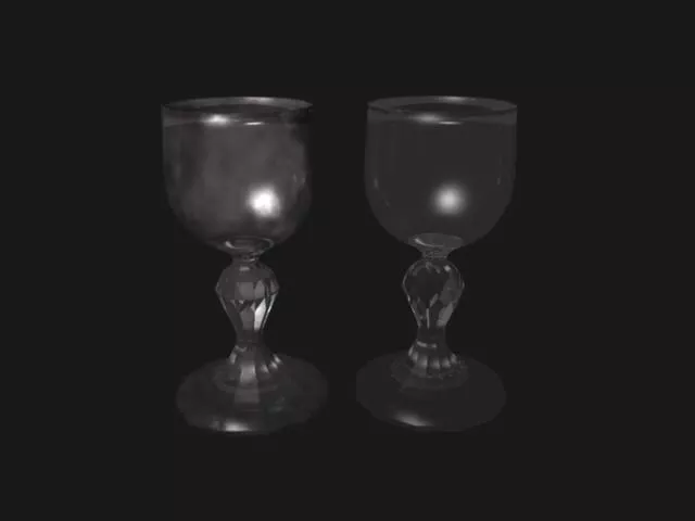 glass two wine glasses Free 3D model