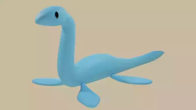 elasmosaurus cute 3D model 3D model