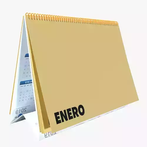 Calendario Low-poly 3D model