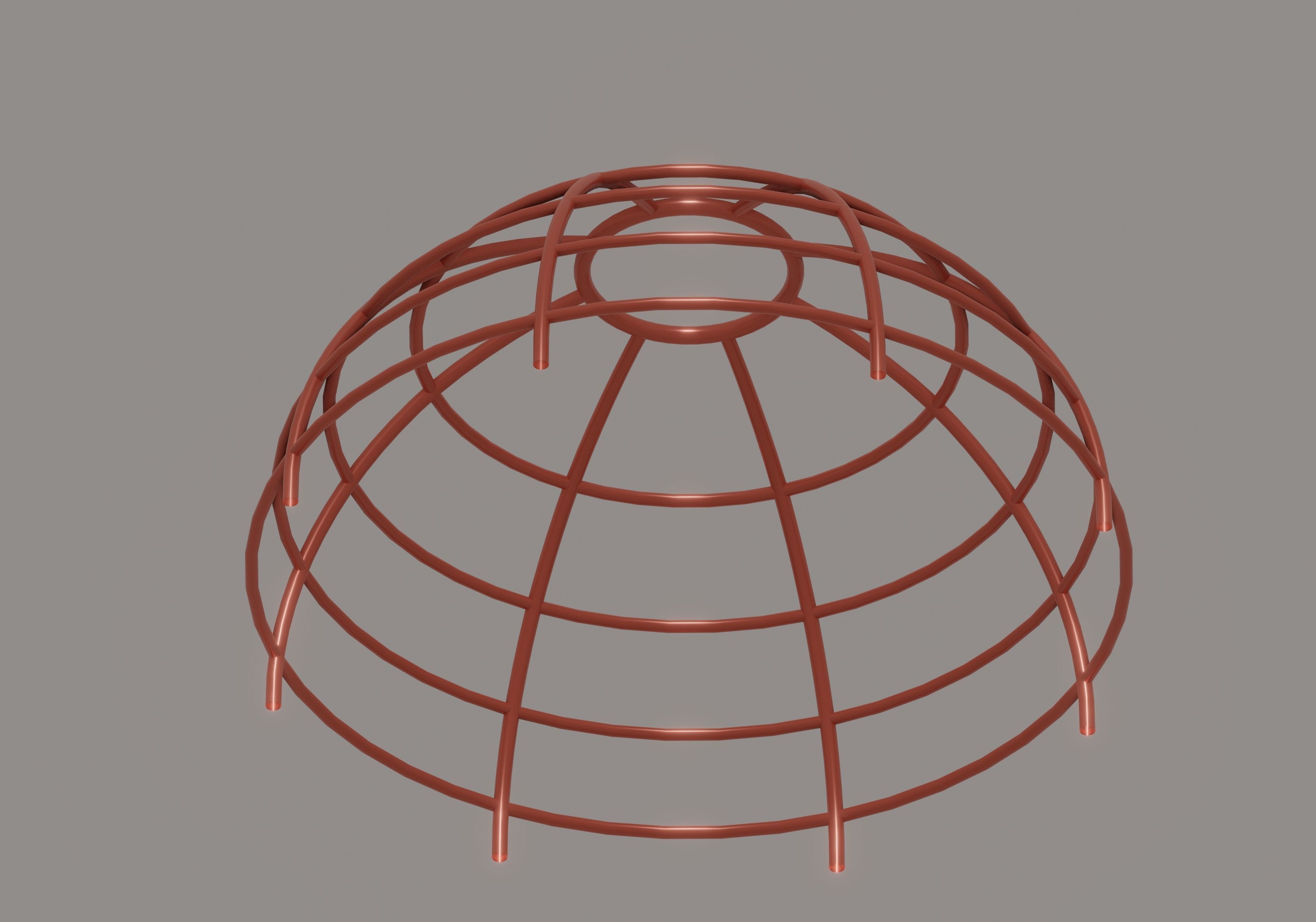 Monkey Bar Dome Low-poly 3D model_5