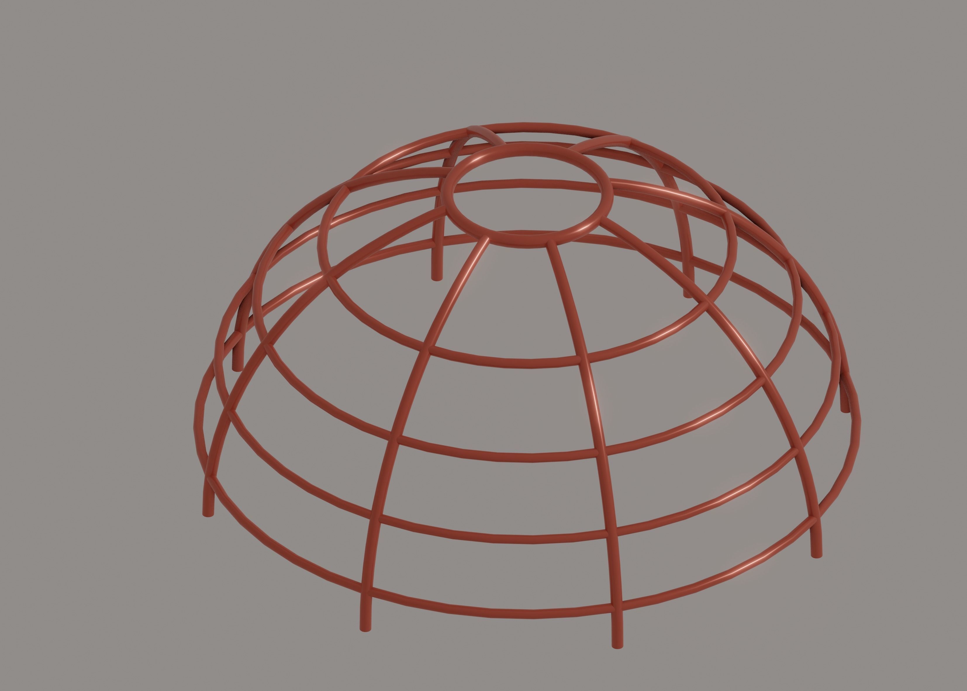 Monkey Bar Dome Low-poly 3D model_3