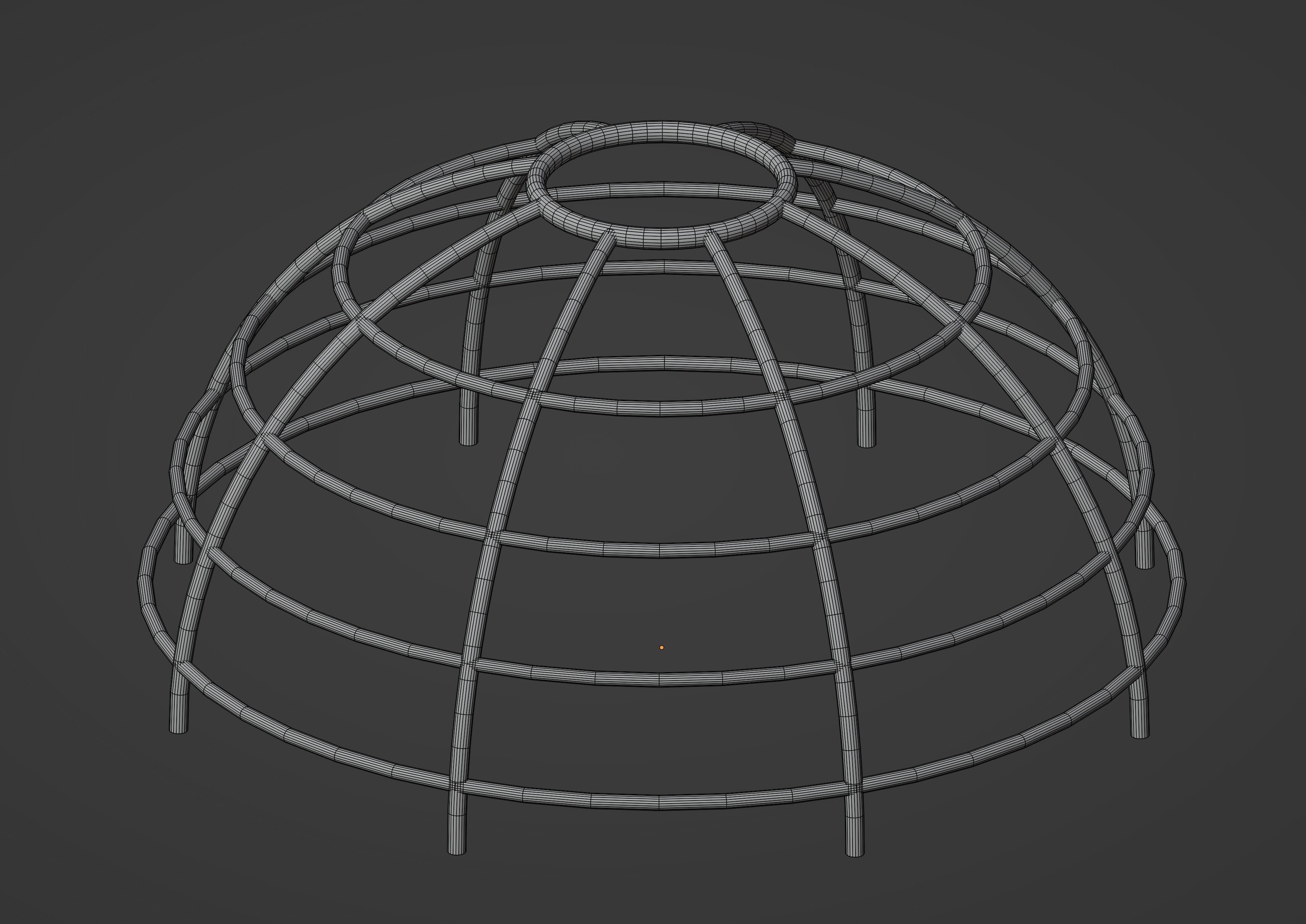 Monkey Bar Dome Low-poly 3D model_11