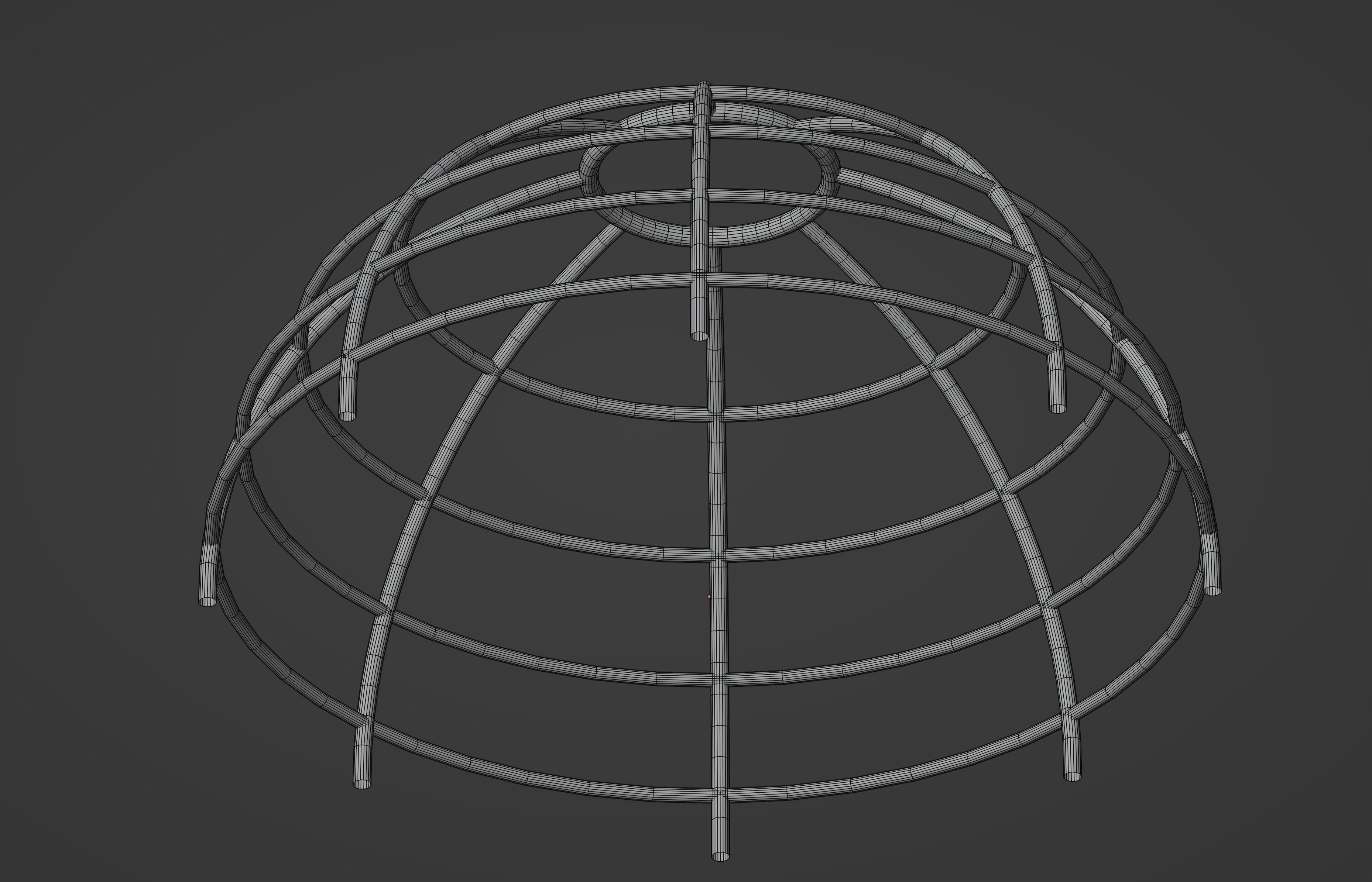 Monkey Bar Dome Low-poly 3D model_12