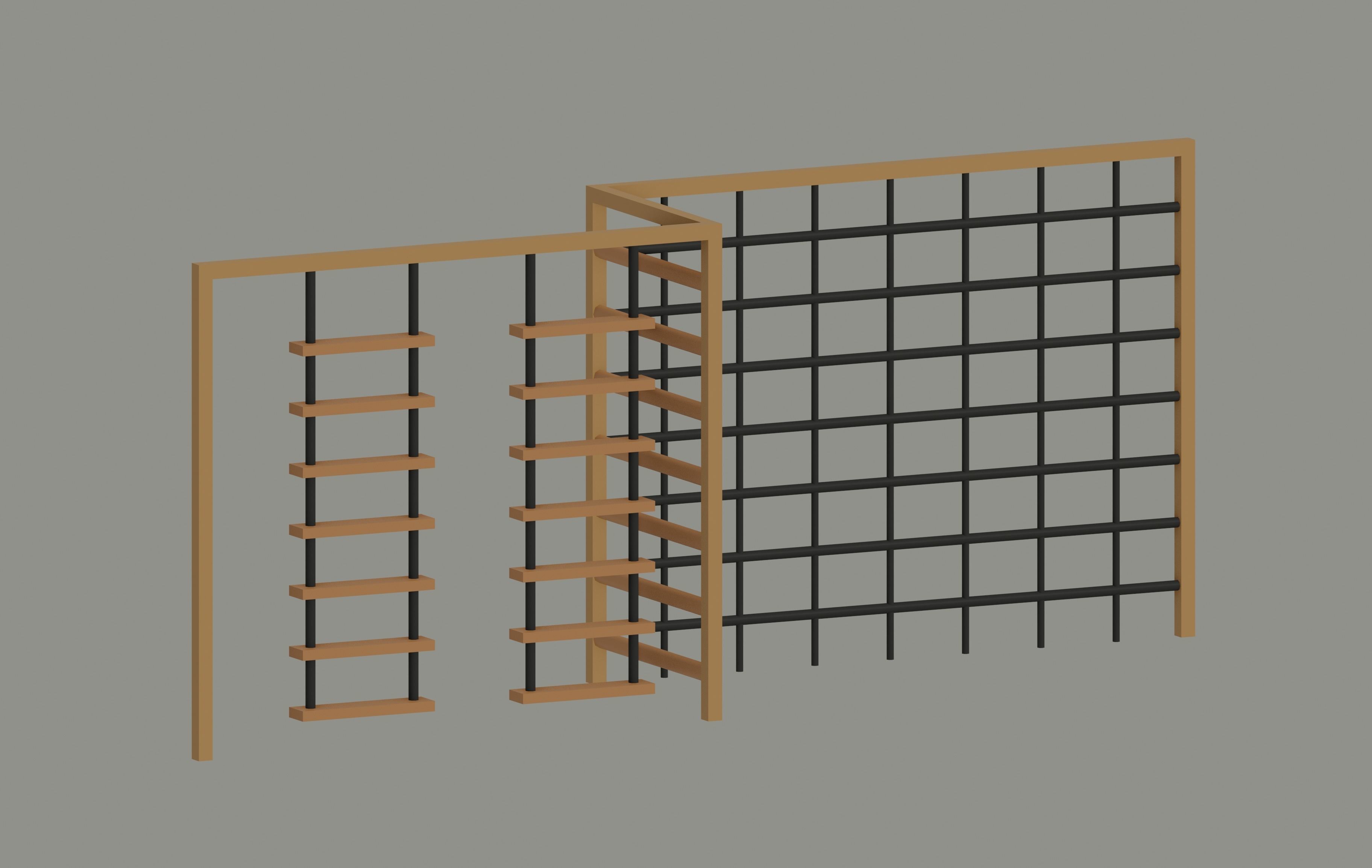 Playground Climber Low-poly 3D model_2