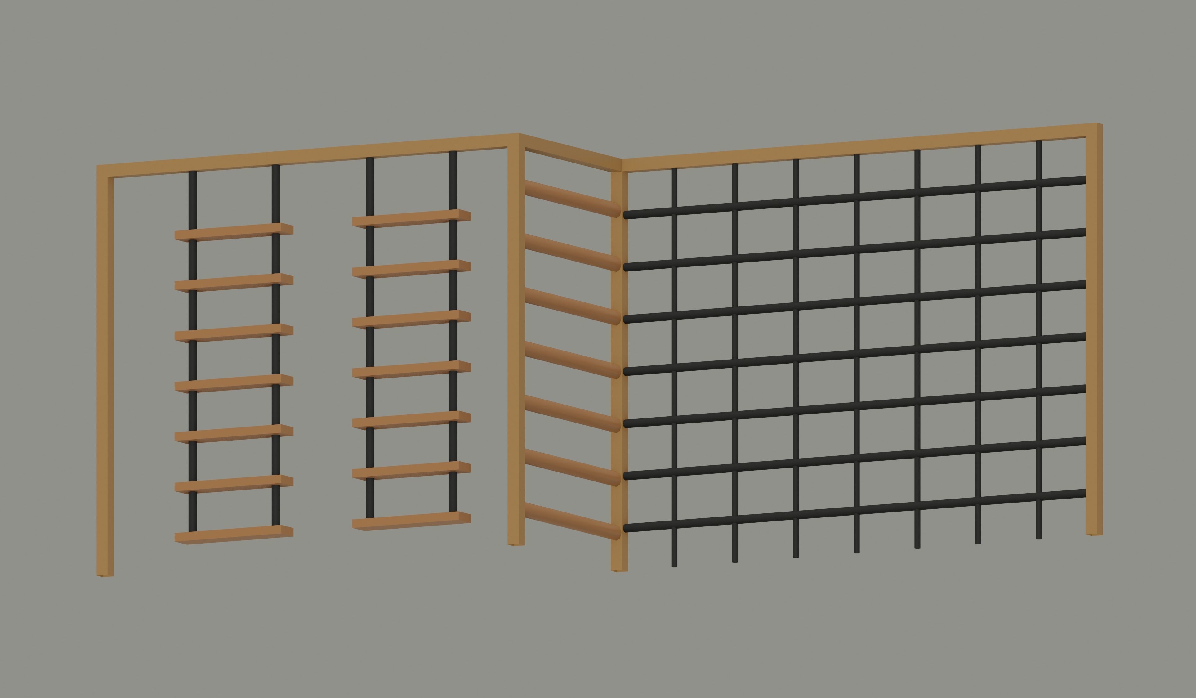 Playground Climber Low-poly 3D model_1