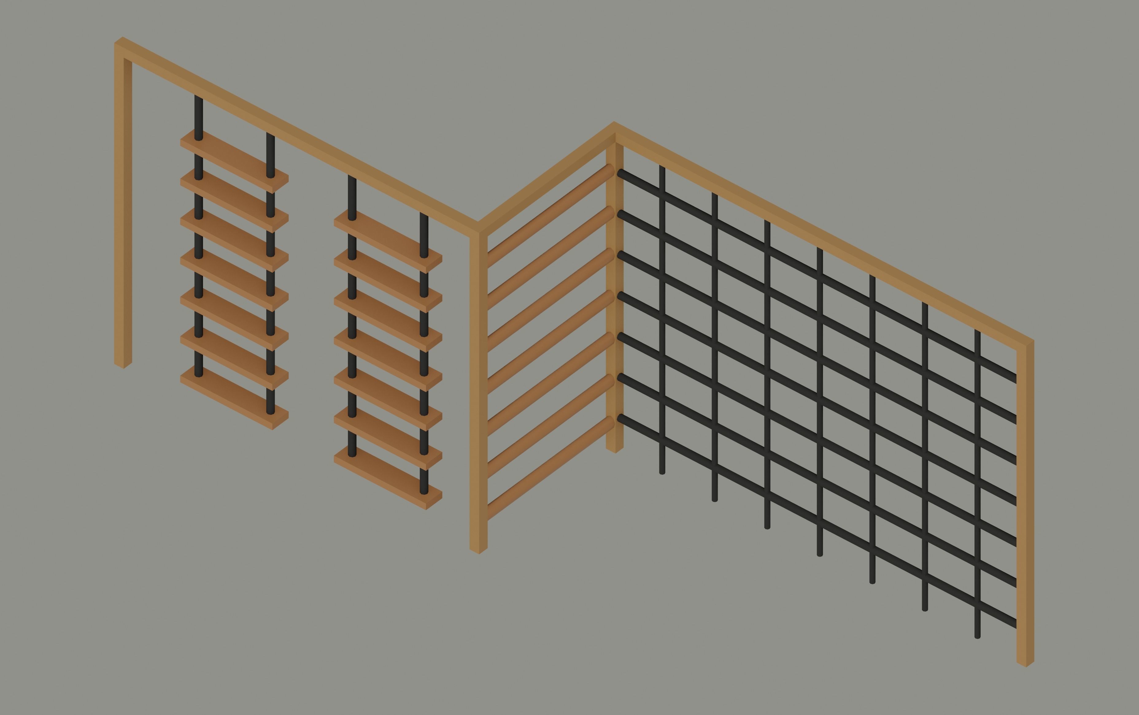 Playground Climber Low-poly 3D model_3