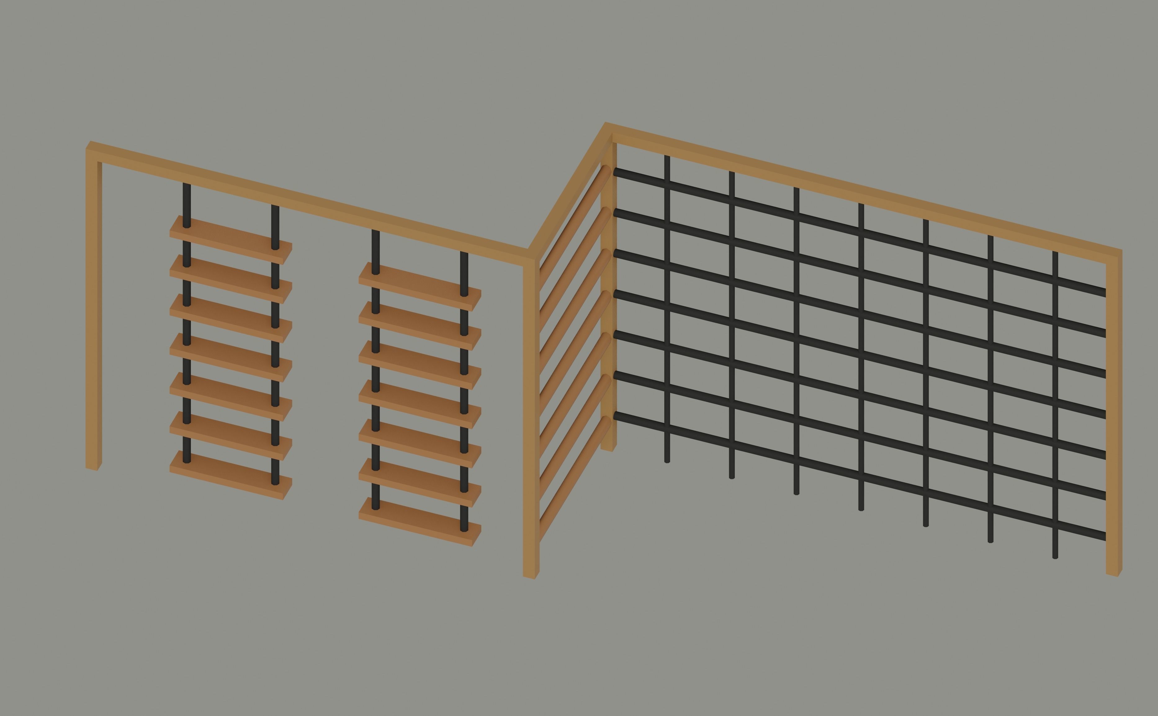 Playground Climber Low-poly 3D model_9