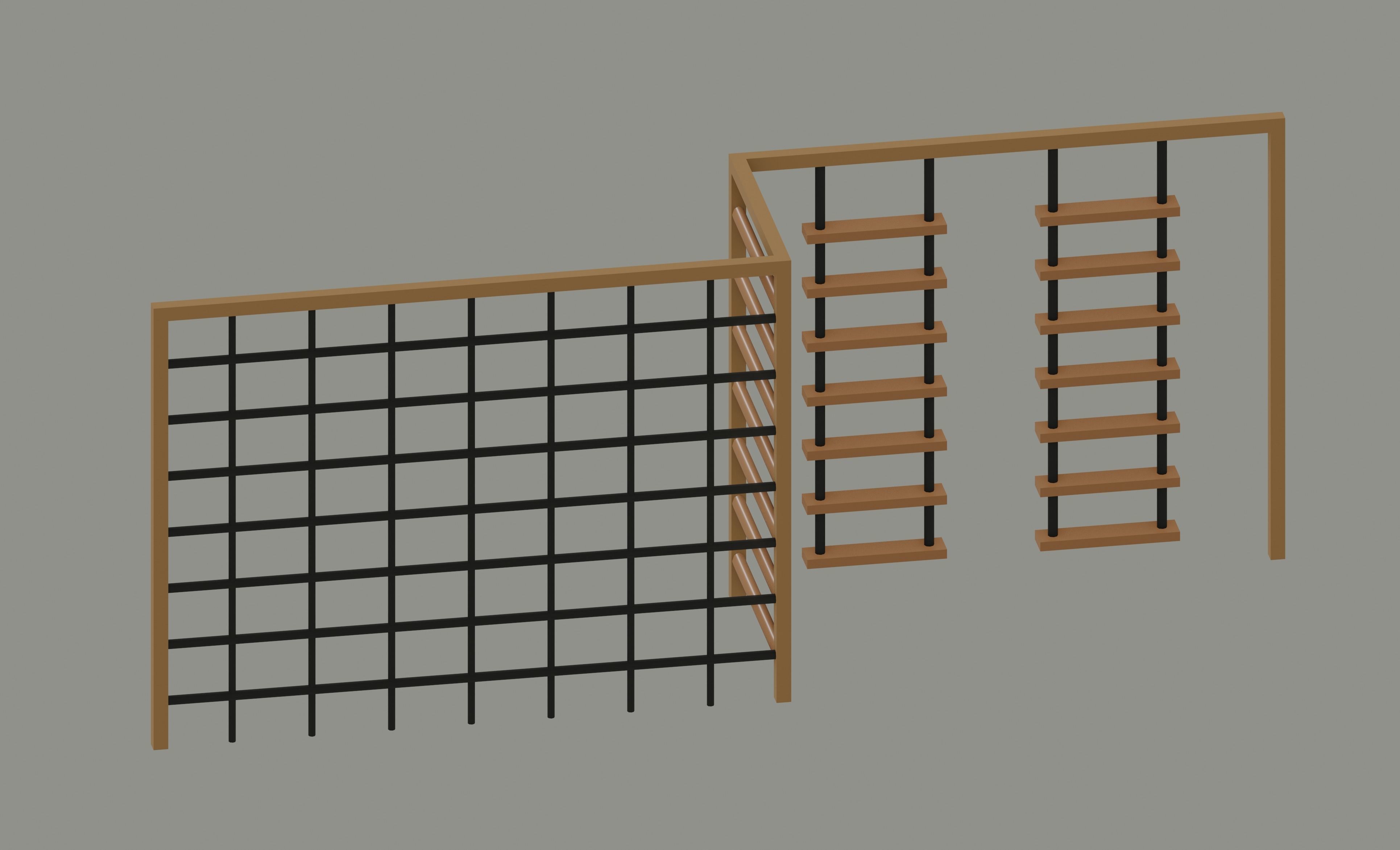 Playground Climber Low-poly 3D model_4