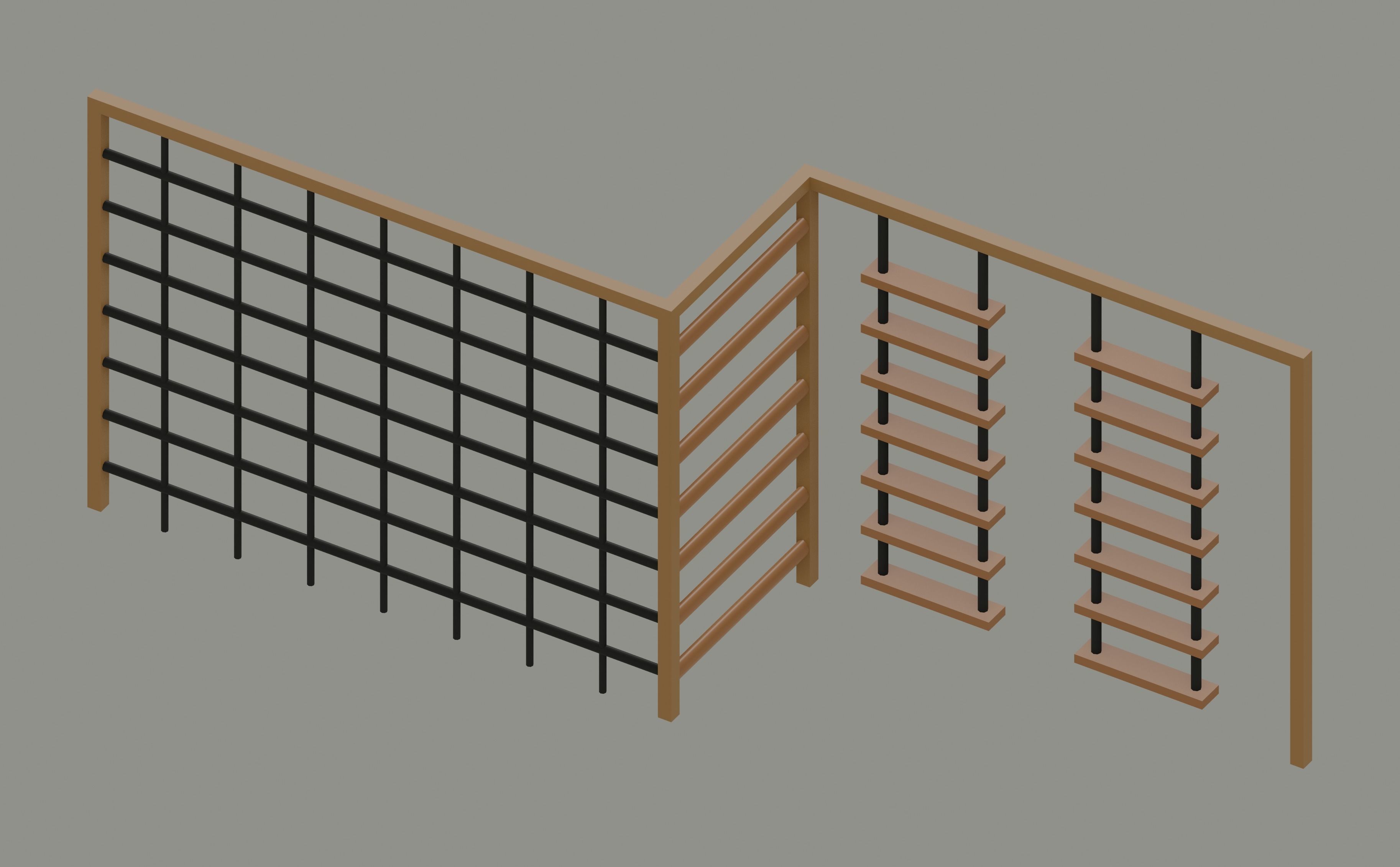 Playground Climber Low-poly 3D model_5