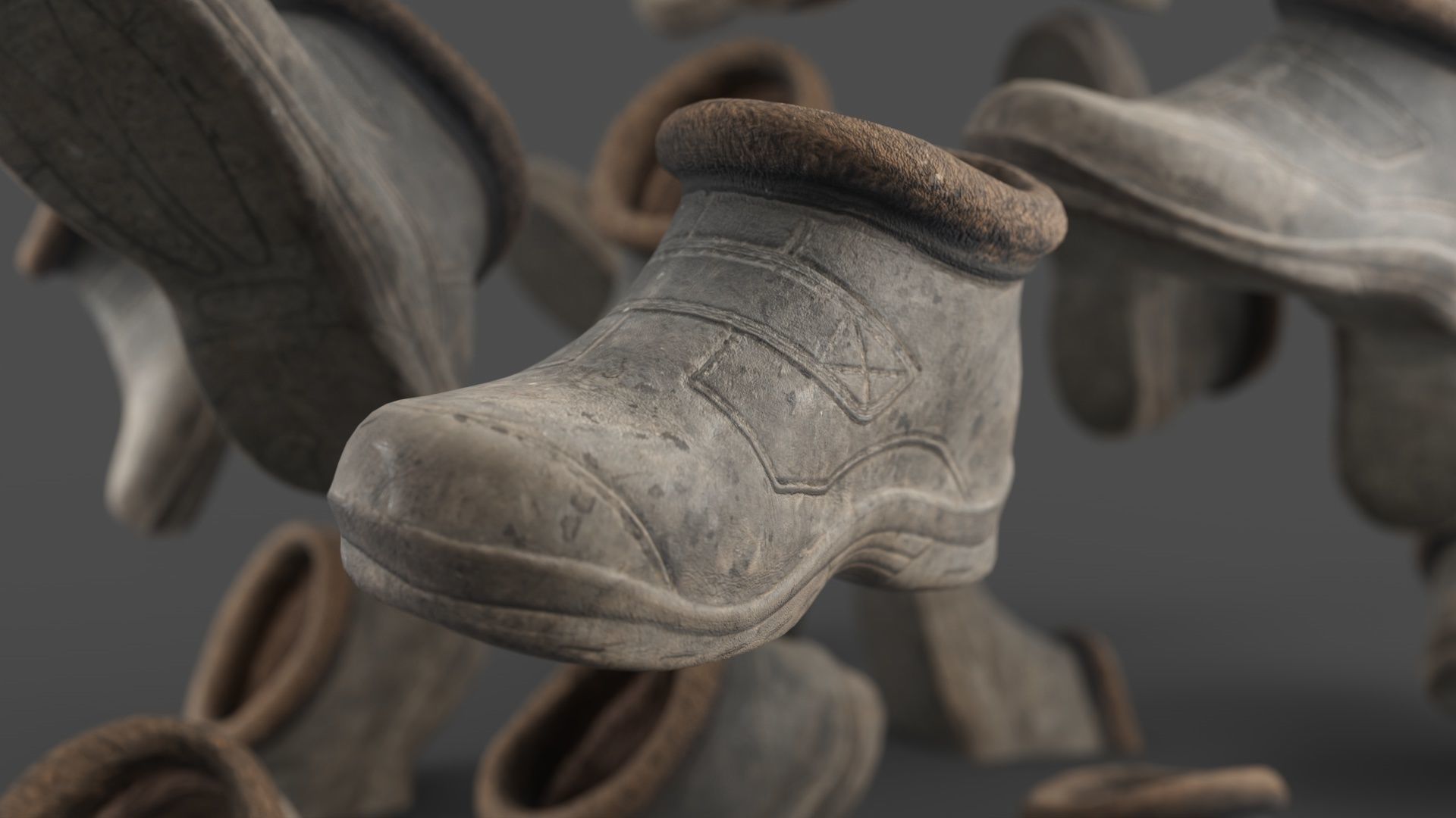 Galoshes Low-poly 3D model Low-poly 3D model_3