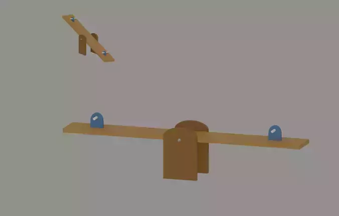 Seesaw Low Poly Low-poly 3D model
