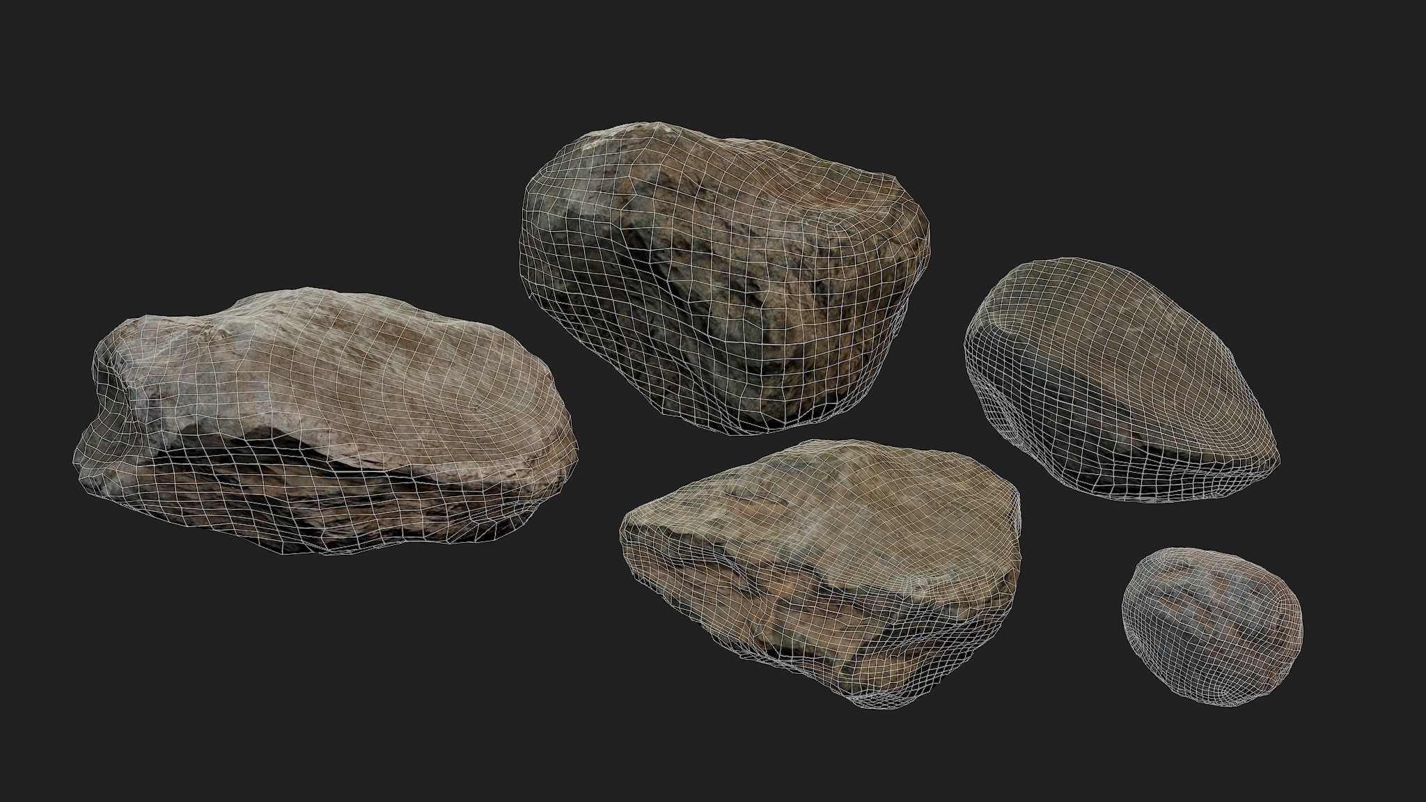 rocks bundle vol 1  Low-poly 3D model_3