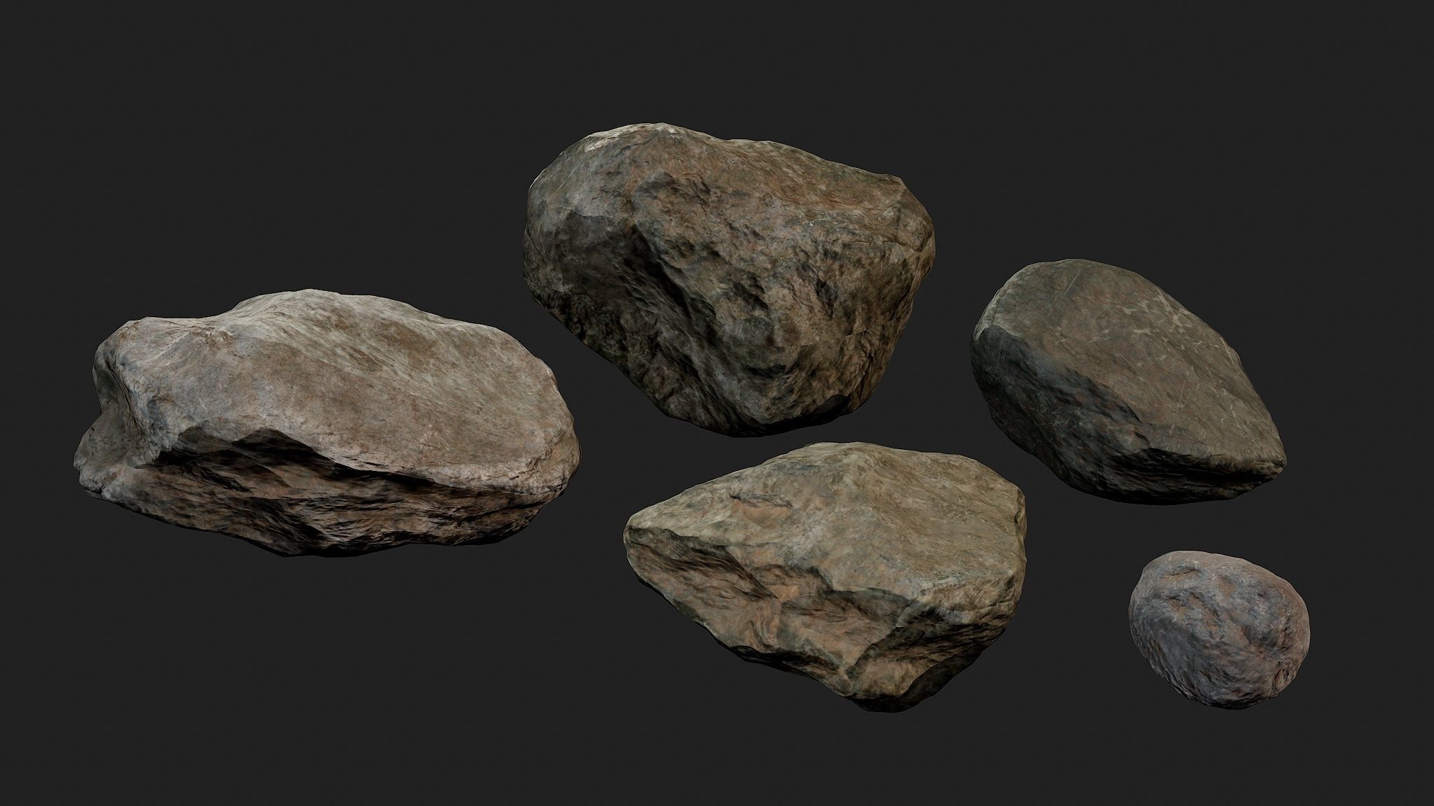 rocks bundle vol 1  Low-poly 3D model_2