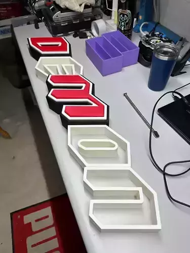 Dodge SRT Demon Big Logo for LED 3D print model