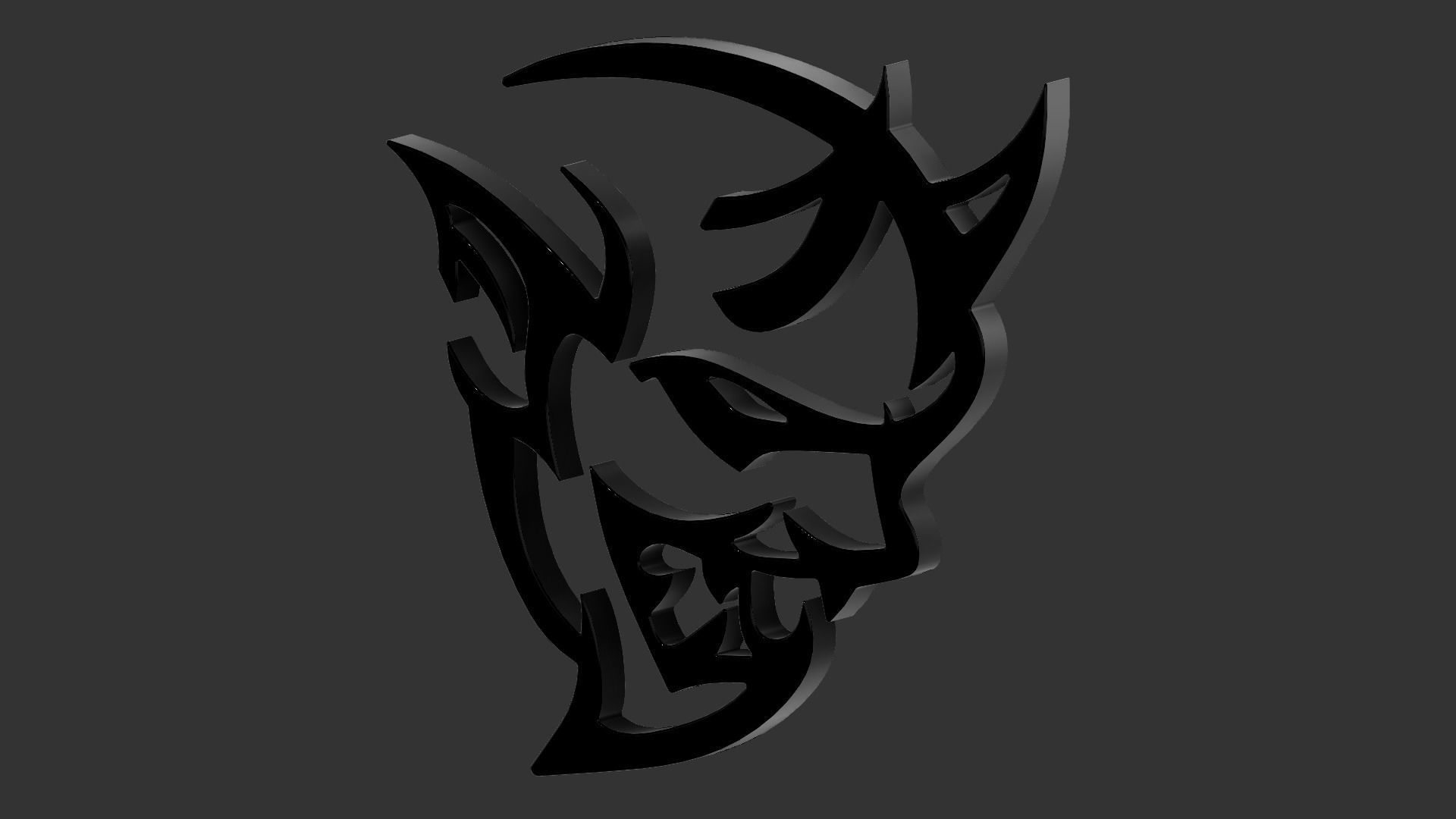 Dodge SRT Demon Big Logo for LED 3D print model_5
