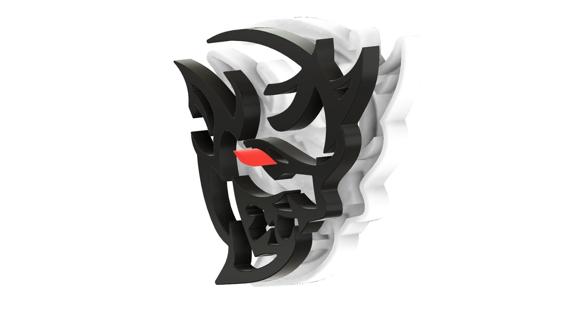 Dodge SRT Demon Big Logo for LED 3D print model_2