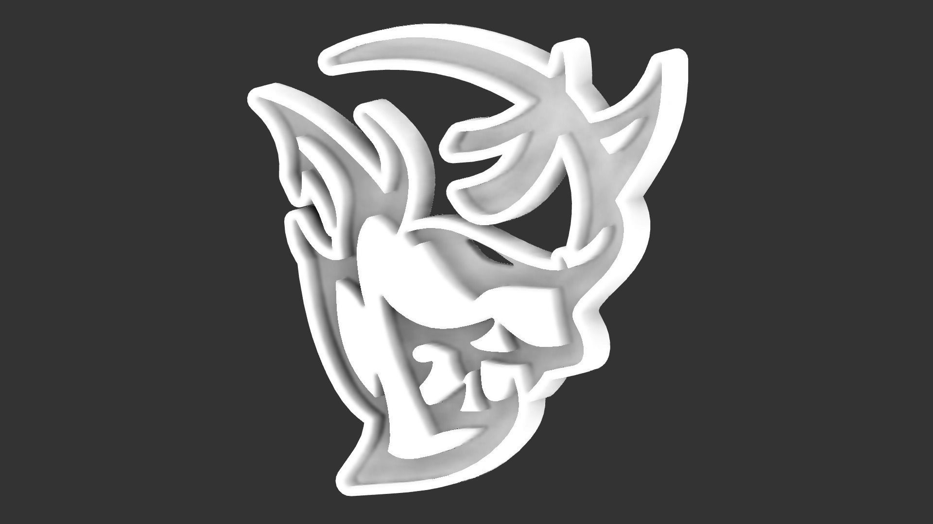 Dodge SRT Demon Big Logo for LED 3D print model_7