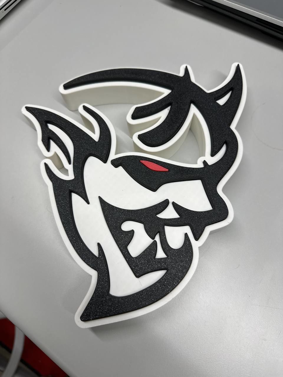 Dodge SRT Demon Big Logo for LED 3D print model_1