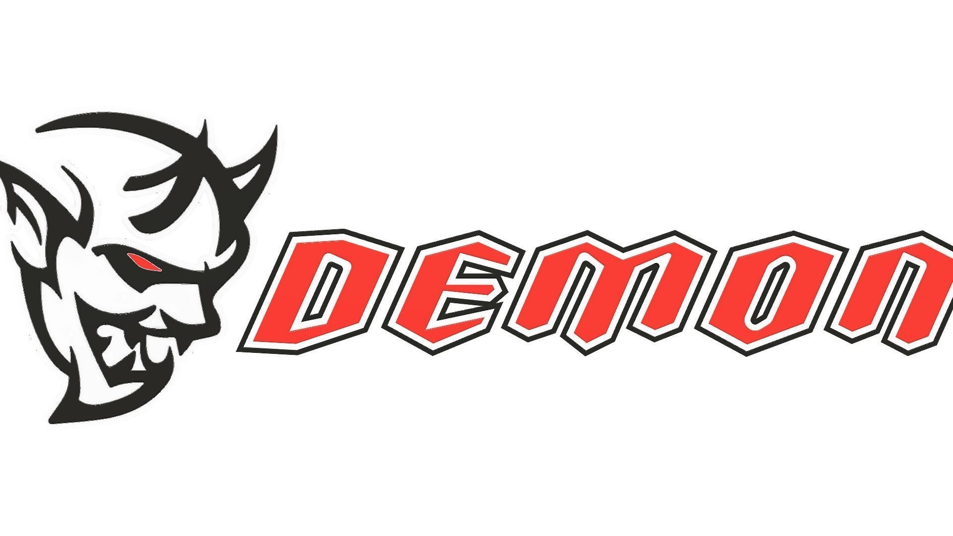 Dodge SRT Demon Big Logo for LED 3D print model_17