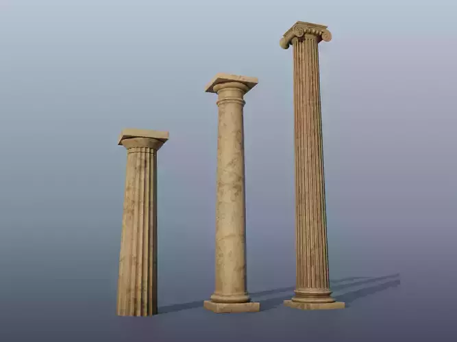 Classical columns 3D model