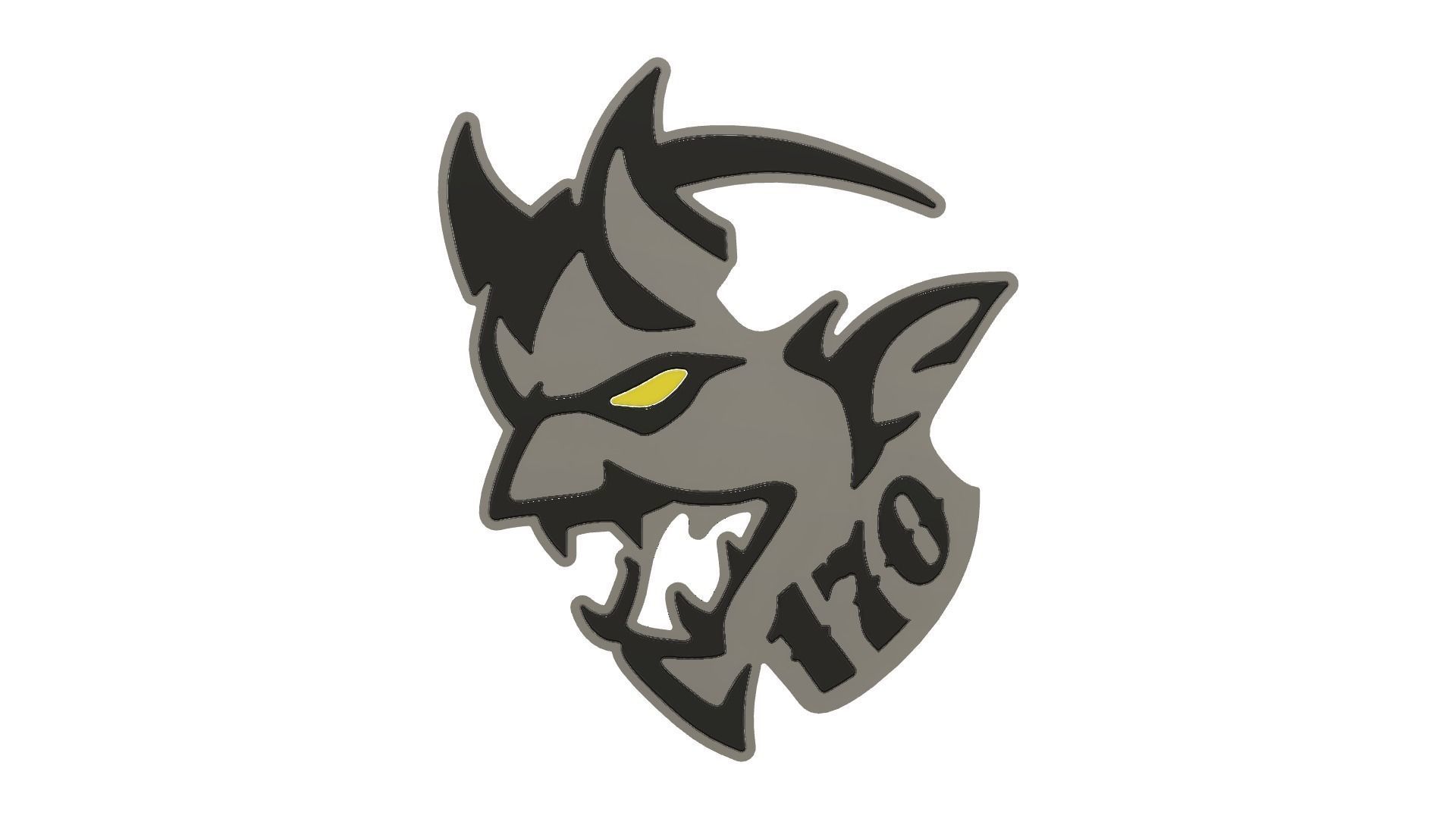 Dodge SRT Demon 170 Logo for LED 3D print model_2