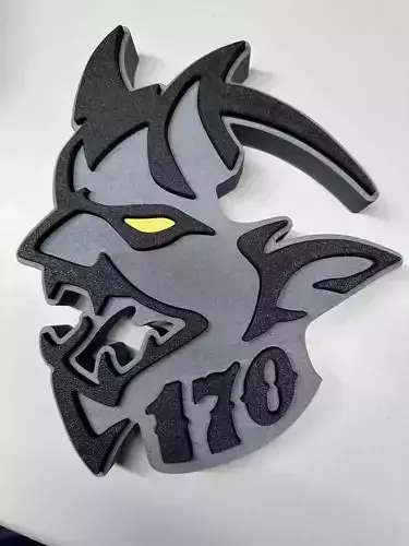Dodge SRT Demon 170 Logo for LED 3D print model