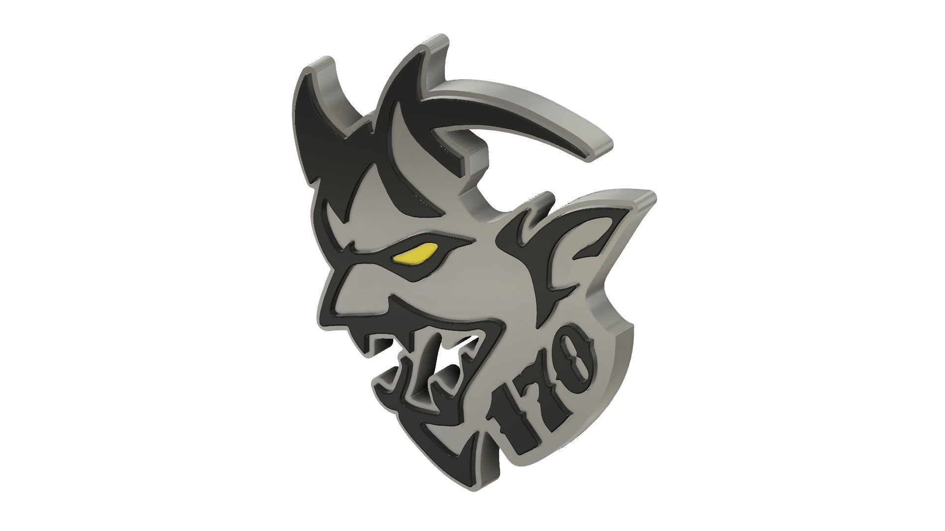 Dodge SRT Demon 170 Logo for LED 3D print model_3