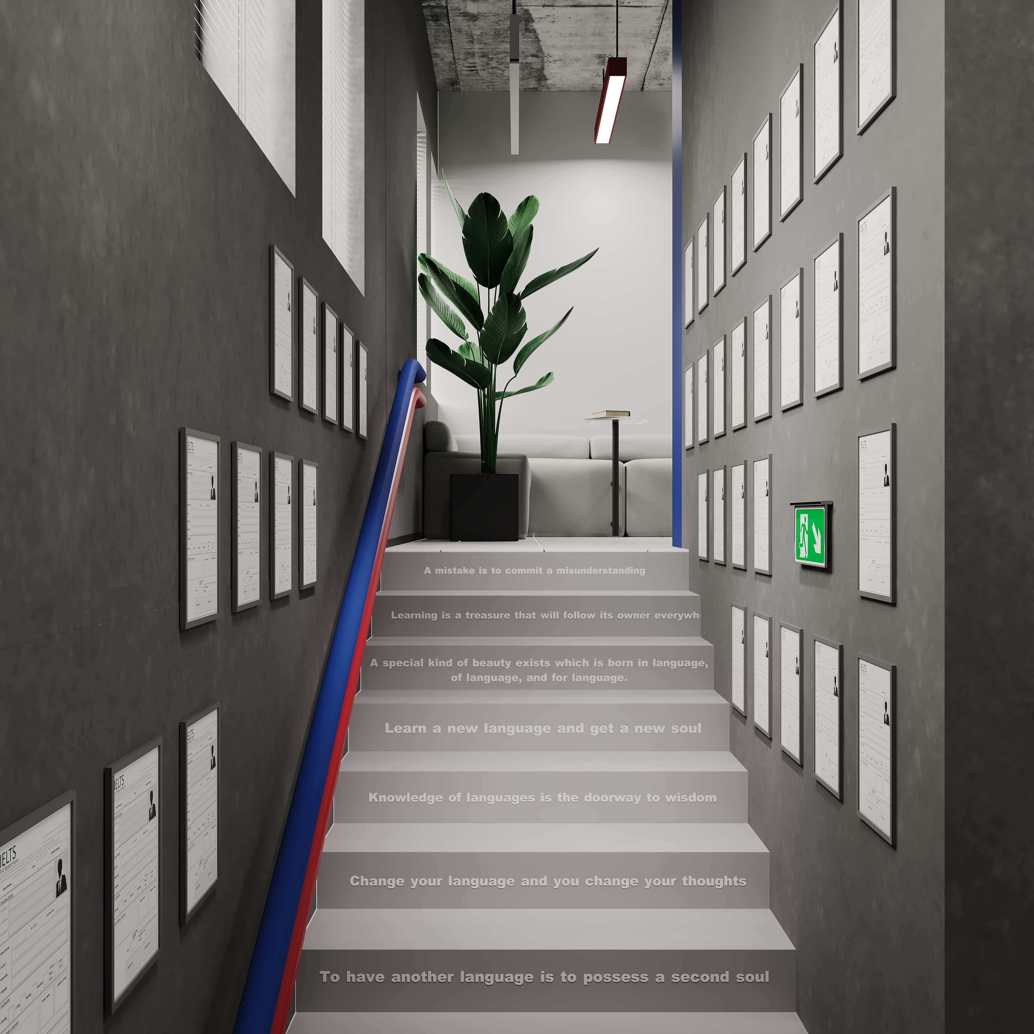 English Learning Center 3d Model Cgtrader