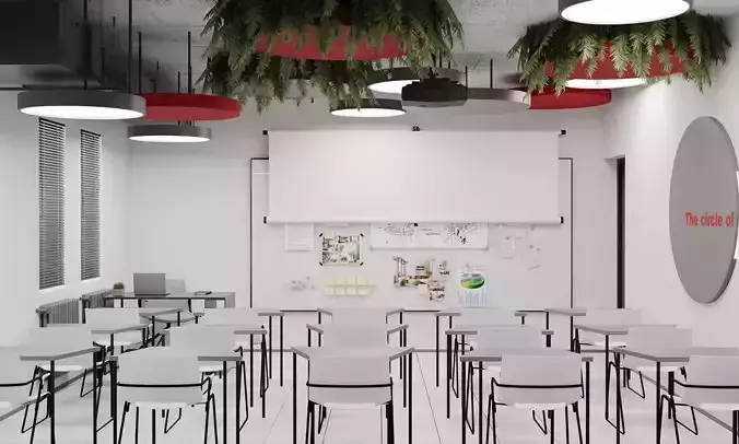 English learning center 3D model