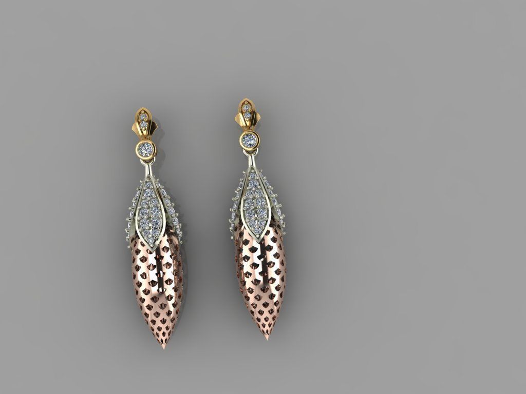 fashion earings 3D model