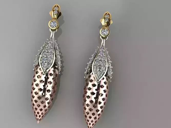 fashion earings 3D model