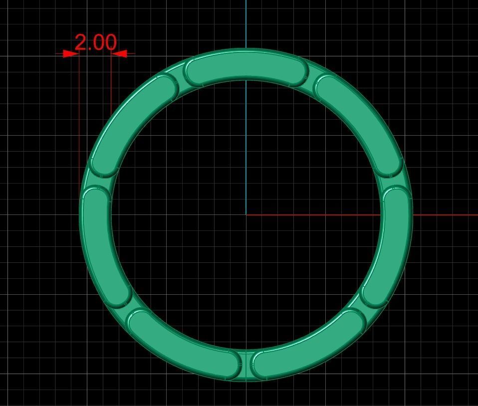 Wedding rings Maillon Panthere All Sizes Collection Version2 3D print model_5