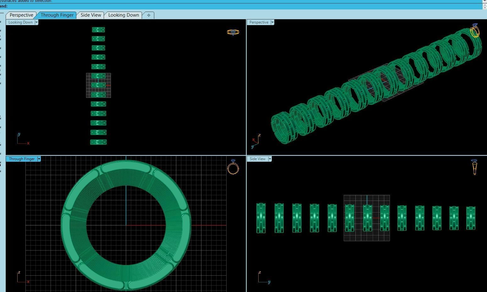 Wedding rings Maillon Panthere All Sizes Collection Version2 3D print model_7