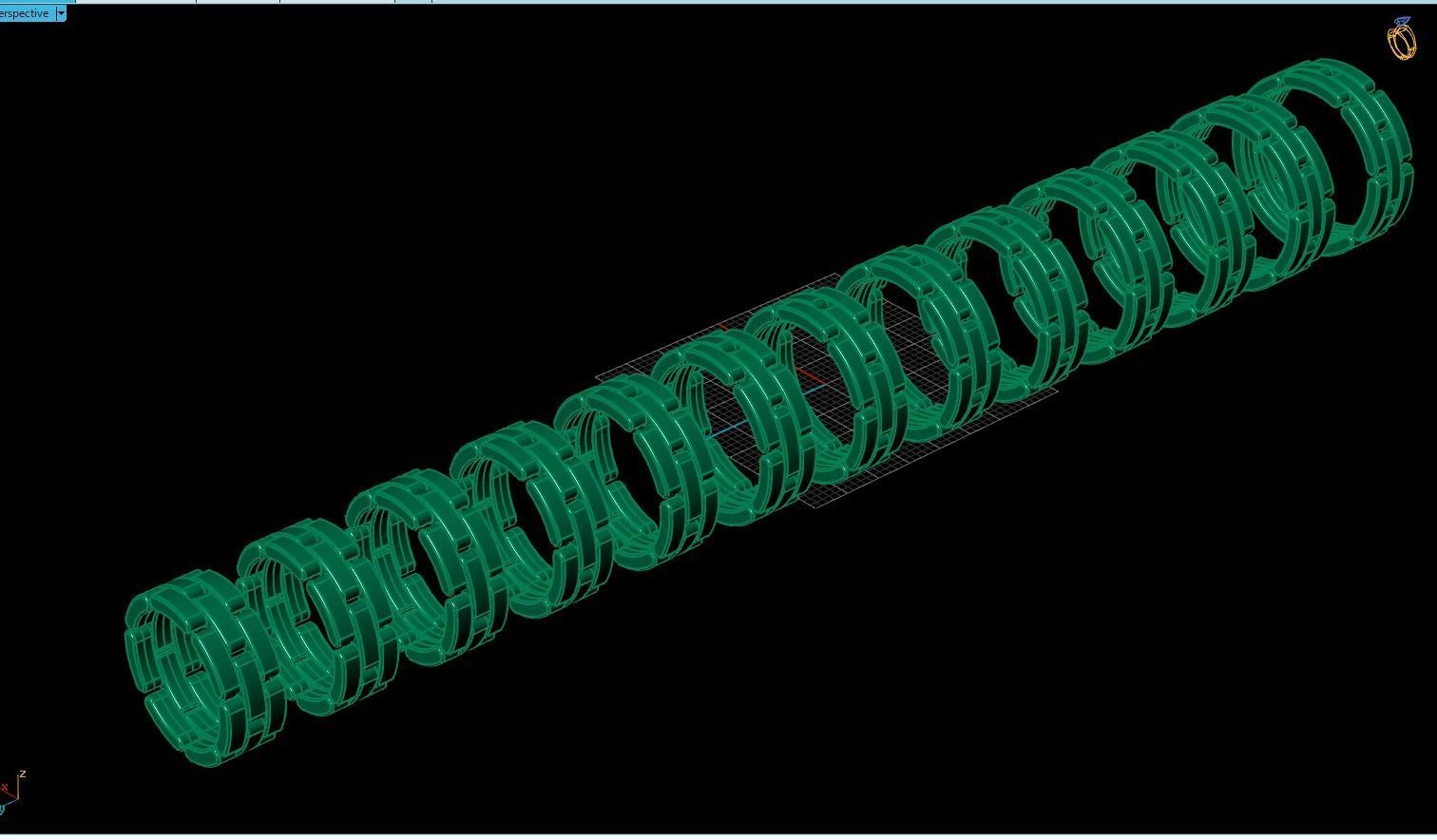 Wedding rings Maillon Panthere All Sizes Collection Version2 3D print model_4