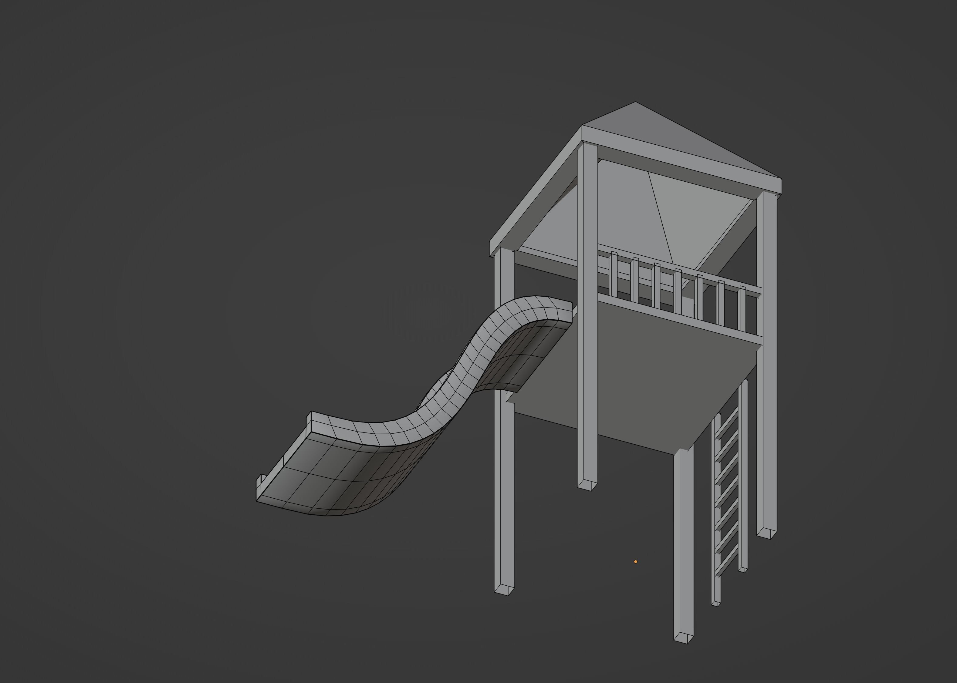 Playground Slide House 3D model_10