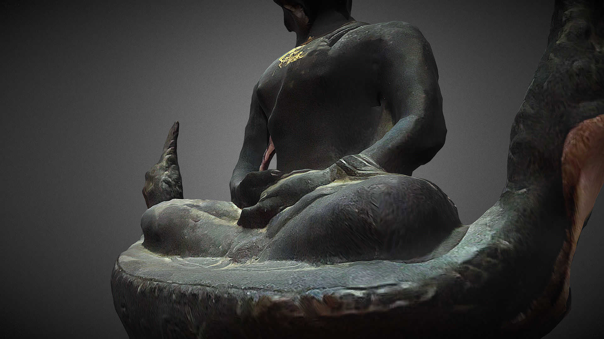 Character - Buddhahood statue 3D model_16
